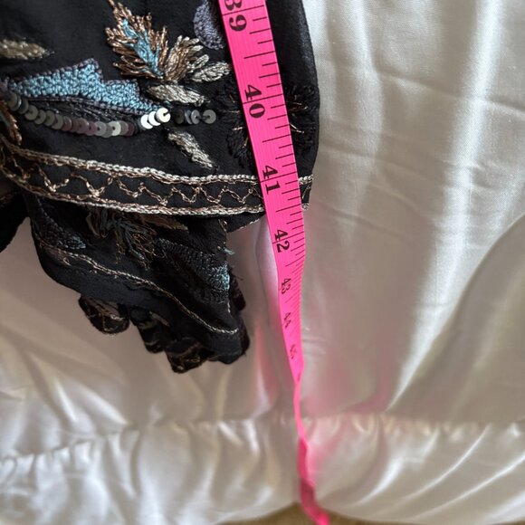 Stenay Y2K Black Silk Beaded Fairy Goth Dress Size 6 - Picture 11 of 11